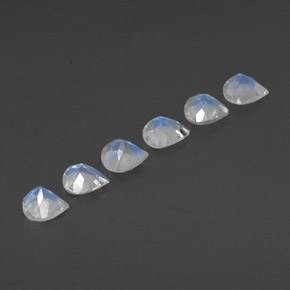 캐럿 천연 블루 화이트 레인보우 문스톤 보석, 배 모양, 5.1×5 mm, 투명한