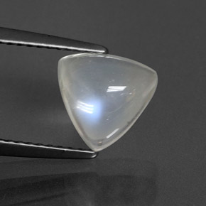 1.85캐럿 천연 블루 화이트 레인보우 문스톤, 트릴리언, 8.4×8.2 mm, 투명한
