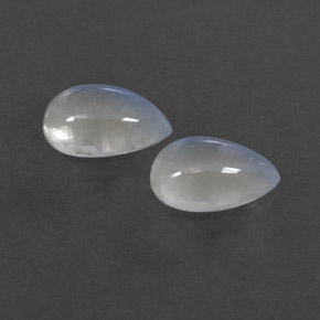 캐럿 천연 블루 화이트 레인보우 문스톤 보석, 배 모양, 9.2×6.1 mm, 투명한