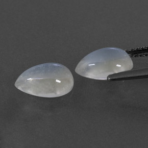 캐럿 천연 블루 화이트 레인보우 문스톤 보석, 배 모양, 9.2×6.1 mm, 투명한