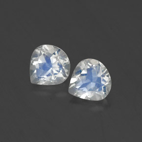 캐럿 천연 블루 화이트 레인보우 문스톤 보석, 배 모양, 5.3×5.1 mm, 투명한