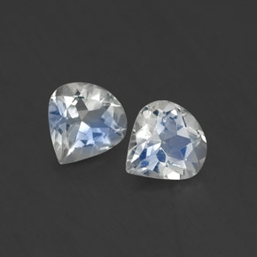 캐럿 천연 블루 화이트 레인보우 문스톤 보석, 배 모양, 5.2×5 mm, 투명한