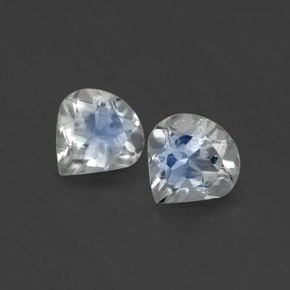 캐럿 천연 블루 화이트 레인보우 문스톤 보석, 배 모양, 5.2×5.1 mm, 투명한
