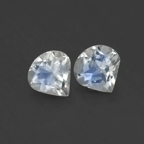 캐럿 천연 블루 화이트 레인보우 문스톤 보석, 배 모양, 5.2×5.1 mm, 투명한