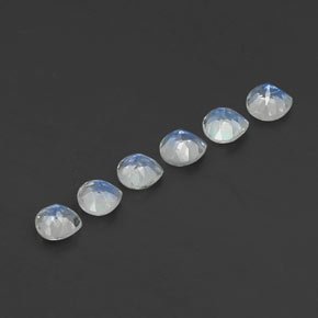 1.31캐럿 천연 블루 화이트 레인보우 문스톤 보석, 배 모양, 4×4 mm, 투명한