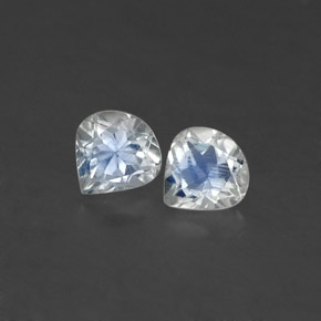 캐럿 천연 블루 화이트 레인보우 문스톤 보석, 배 모양, 5.2×5.1 mm, 투명한