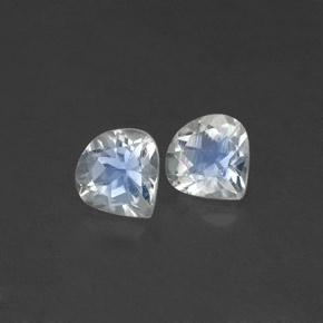 캐럿 천연 블루 화이트 레인보우 문스톤 보석, 배 모양, 5.2×5.1 mm, 투명한