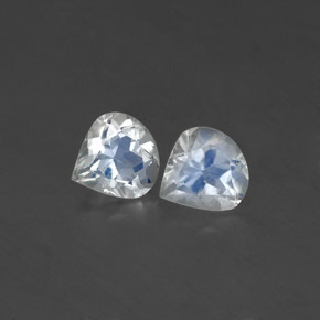 캐럿 천연 블루 화이트 레인보우 문스톤 보석, 배 모양, 5.1×5 mm, 투명한