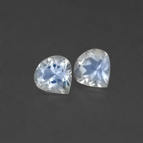 캐럿 천연 블루 화이트 레인보우 문스톤 보석, 배 모양, 5.1×5 mm, 투명한