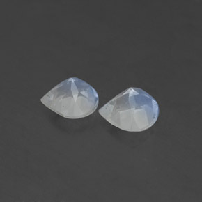 캐럿 천연 블루 화이트 레인보우 문스톤 보석, 배 모양, 5.1×5 mm, 투명한