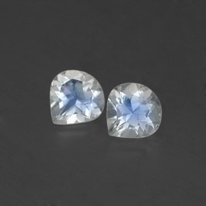 캐럿 천연 블루 화이트 레인보우 문스톤 보석, 배 모양, 5.2×5.1 mm, 투명한