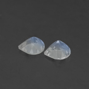 캐럿 천연 블루 화이트 레인보우 문스톤 보석, 배 모양, 5.2×5.1 mm, 투명한