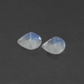 캐럿 천연 블루 화이트 레인보우 문스톤 보석, 배 모양, 5.1×5.1 mm, 투명한