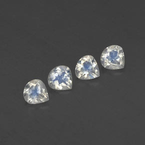 1.33캐럿 천연 푸르스름한 화이트 레인보우 문스톤 보석, 배 모양, 투명한