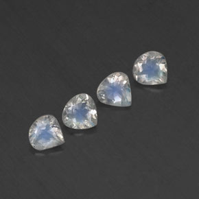 1.40캐럿 천연 푸르스름한 화이트 레인보우 문스톤 보석, 배 모양, 5.1×5 mm, 투명한