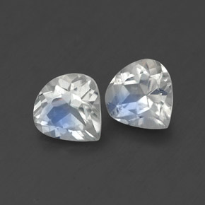 캐럿 천연 블루 화이트 레인보우 문스톤 보석, 배 모양, 5.2×5.1 mm, 투명한