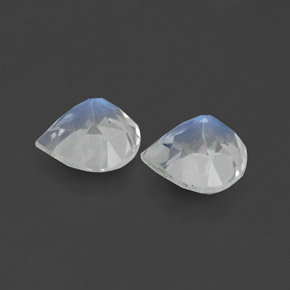 캐럿 천연 블루 화이트 레인보우 문스톤 보석, 배 모양, 5.1×5 mm, 투명한