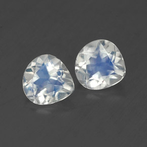 캐럿 천연 블루 화이트 레인보우 문스톤 보석, 배 모양, 5×4.9 mm, 투명한