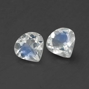 캐럿 천연 블루 화이트 레인보우 문스톤 보석, 배 모양, 5×4.9 mm, 투명한