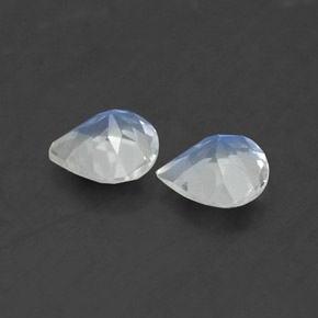 캐럿 천연 블루 화이트 레인보우 문스톤 보석, 배 모양, 5×4.9 mm, 투명한