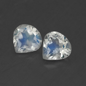 캐럿 천연 블루 화이트 레인보우 문스톤 보석, 배 모양, 5.1×5.1 mm, 투명한