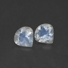 캐럿 천연 블루 화이트 레인보우 문스톤 보석, 배 모양, 5.1×5 mm, 투명한