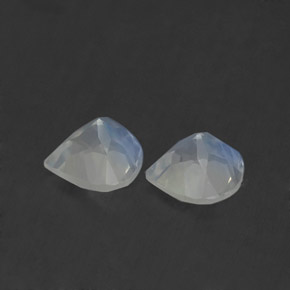 캐럿 천연 블루 화이트 레인보우 문스톤 보석, 배 모양, 5.2×5.1 mm, 투명한