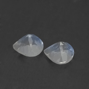 캐럿 천연 블루 화이트 레인보우 문스톤 보석, 배 모양, 5.2×5.1 mm, 투명한