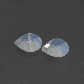 캐럿 천연 블루 화이트 레인보우 문스톤 보석, 배 모양, 5×4.8 mm, 투명한
