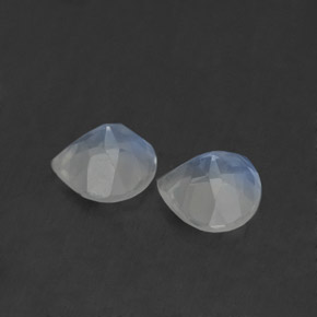 캐럿 천연 블루 화이트 레인보우 문스톤 보석, 배 모양, 5.1×5.1 mm, 투명한