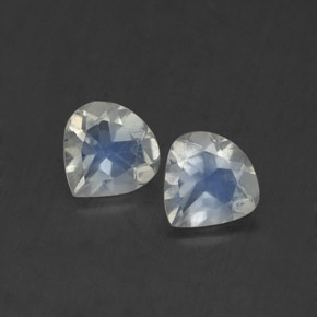 캐럿 천연 블루 화이트 레인보우 문스톤 보석, 배 모양, 5.2×5 mm, 투명한