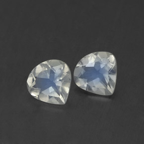 캐럿 천연 블루 화이트 레인보우 문스톤 보석, 배 모양, 5.2×5 mm, 투명한