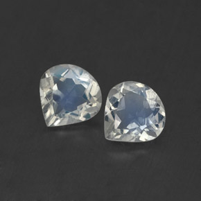 캐럿 천연 블루 화이트 레인보우 문스톤 보석, 배 모양, 5.1×5 mm, 투명한