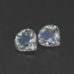 캐럿 천연 블루 화이트 레인보우 문스톤 보석, 배 모양, 5.1×5 mm, 투명한