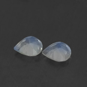 캐럿 천연 블루 화이트 레인보우 문스톤 보석, 배 모양, 5.1×5 mm, 투명한