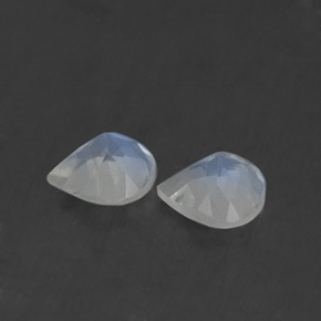 캐럿 천연 블루 화이트 레인보우 문스톤 보석, 배 모양, 5.2×5.1 mm, 투명한