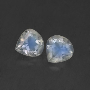 캐럿 천연 블루 화이트 레인보우 문스톤 보석, 배 모양, 5.1×5 mm, 투명한