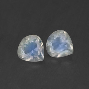 캐럿 천연 블루 화이트 레인보우 문스톤 보석, 배 모양, 5.1×5 mm, 투명한
