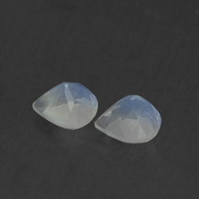 캐럿 천연 블루 화이트 레인보우 문스톤 보석, 배 모양, 5.1×5 mm, 투명한