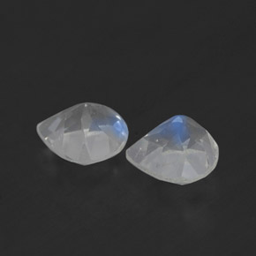 캐럿 천연 블루 화이트 레인보우 문스톤 보석, 배 모양, 5.1×5 mm, 투명한