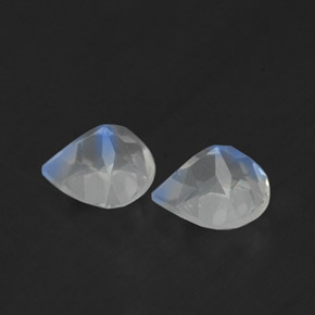 캐럿 천연 블루 화이트 레인보우 문스톤 보석, 배 모양, 5.2×5.1 mm, 투명한