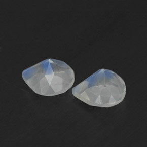 캐럿 천연 블루 화이트 레인보우 문스톤 보석, 배 모양, 5.1×5 mm, 투명한
