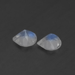 캐럿 천연 블루 화이트 레인보우 문스톤 보석, 배 모양, 5.2×5.1 mm, 투명한