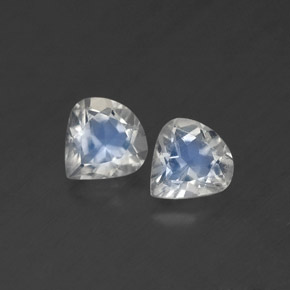 캐럿 천연 블루 화이트 레인보우 문스톤 보석, 배 모양, 5.1×4.9 mm, 투명한