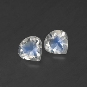 캐럿 천연 블루 화이트 레인보우 문스톤 보석, 배 모양, 5.1×5.1 mm, 투명한