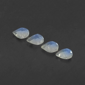 캐럿 천연 블루 화이트 레인보우 문스톤 보석, 배 모양, 5.2×5 mm, 투명한
