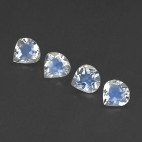1.39캐럿 천연 푸르스름한 화이트 레인보우 문스톤 보석, 배 모양, 5.1×5 mm, 투명한