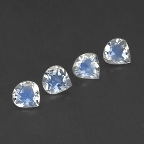 1.39캐럿 천연 푸르스름한 화이트 레인보우 문스톤 보석, 배 모양, 5.1×5 mm, 투명한