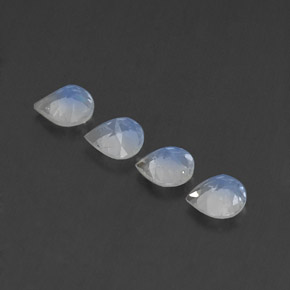 1.39캐럿 천연 푸르스름한 화이트 레인보우 문스톤 보석, 배 모양, 5.1×5 mm, 투명한
