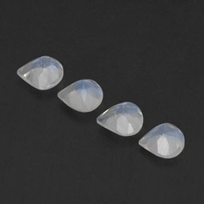 1.36캐럿 천연 블루 화이트 레인보우 문스톤 보석, 배 모양, 5×5 mm, 투명한